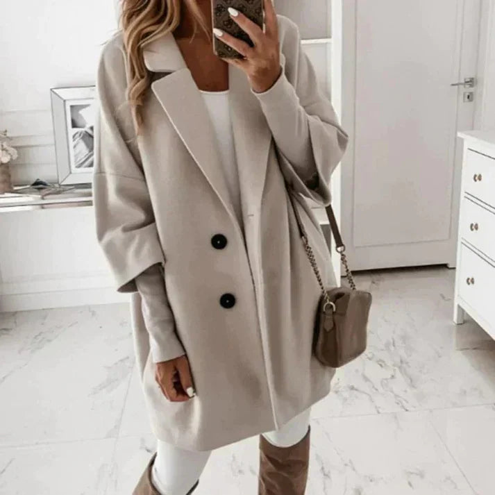 Cappotto Oversize Doppiopetto | Stile Elegante & Versatile | Perfetto per Look Chic e Sofisticati