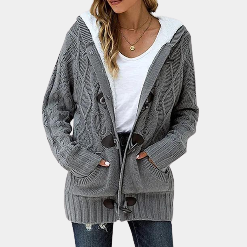 Cardigan con Cappuccio Donna | Maglia Morbida | Stile Casual e Caldo