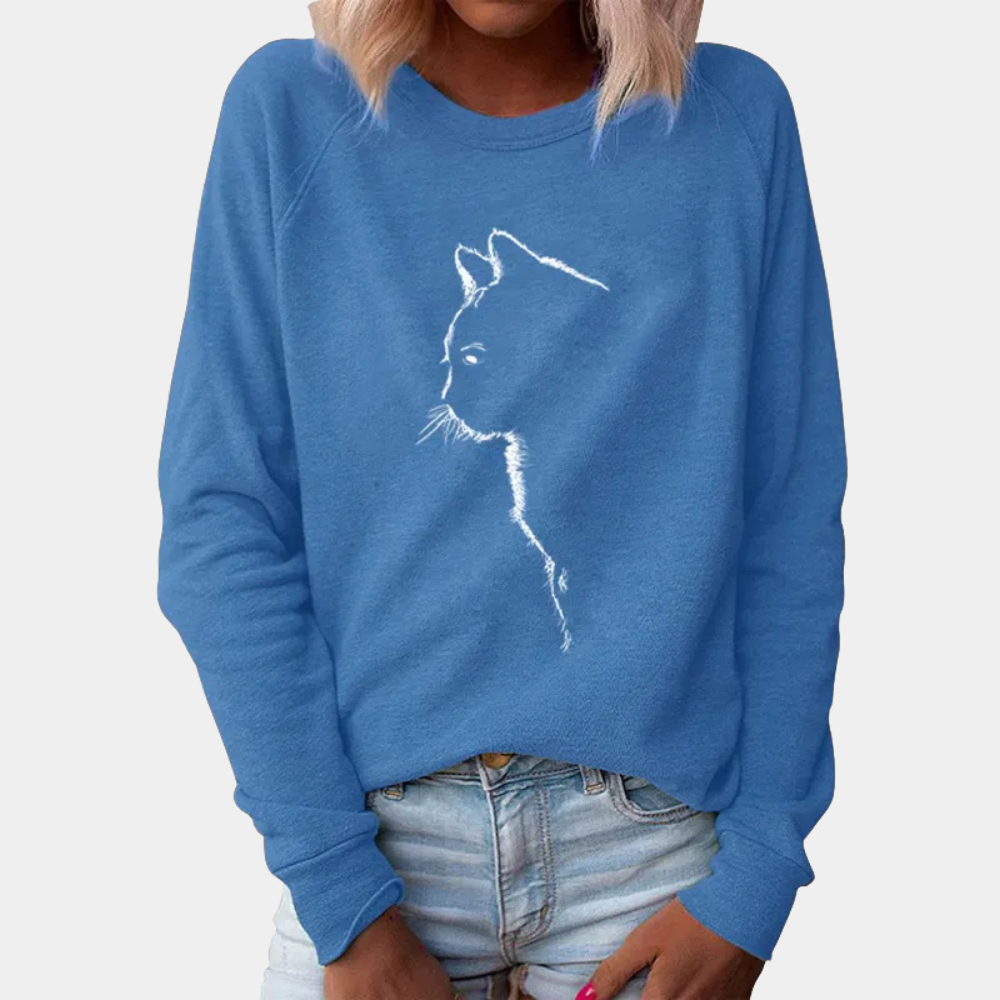 Felpa con Stampa Line Art | Minimal e Chic | Morbida e Confortevole
