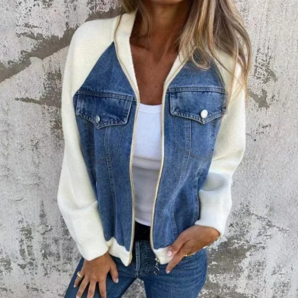 Giacca Donna Casual | Denim & Maglia | Stile Trendy e Versatile