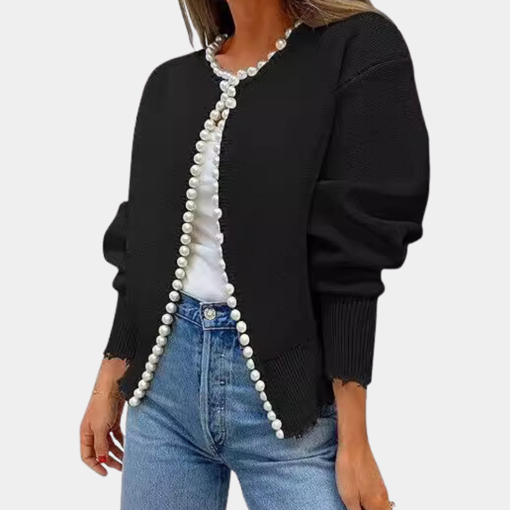 Cardigan con Bordo a Volant | Elegante e Versatile | Morbido e Chic