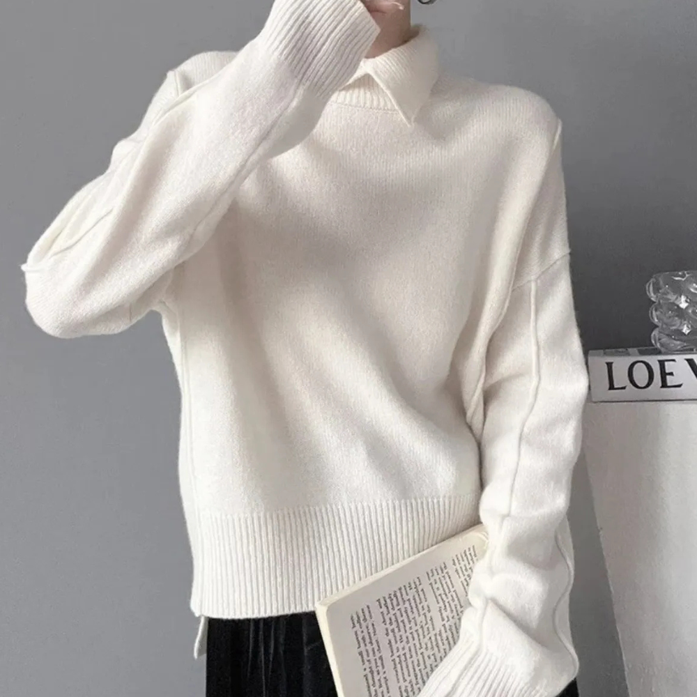 Maglione Elegante | Collo Alto | Minimal & Raffinato