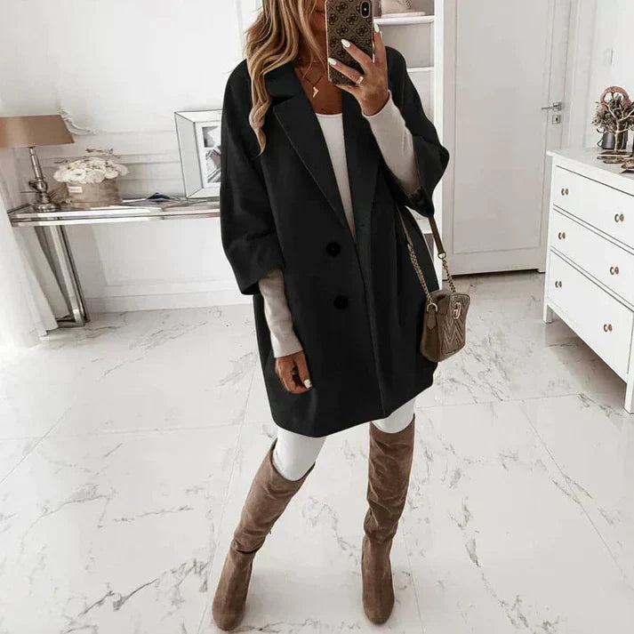 Cappotto Oversize Doppiopetto | Stile Elegante & Versatile | Perfetto per Look Chic e Sofisticati