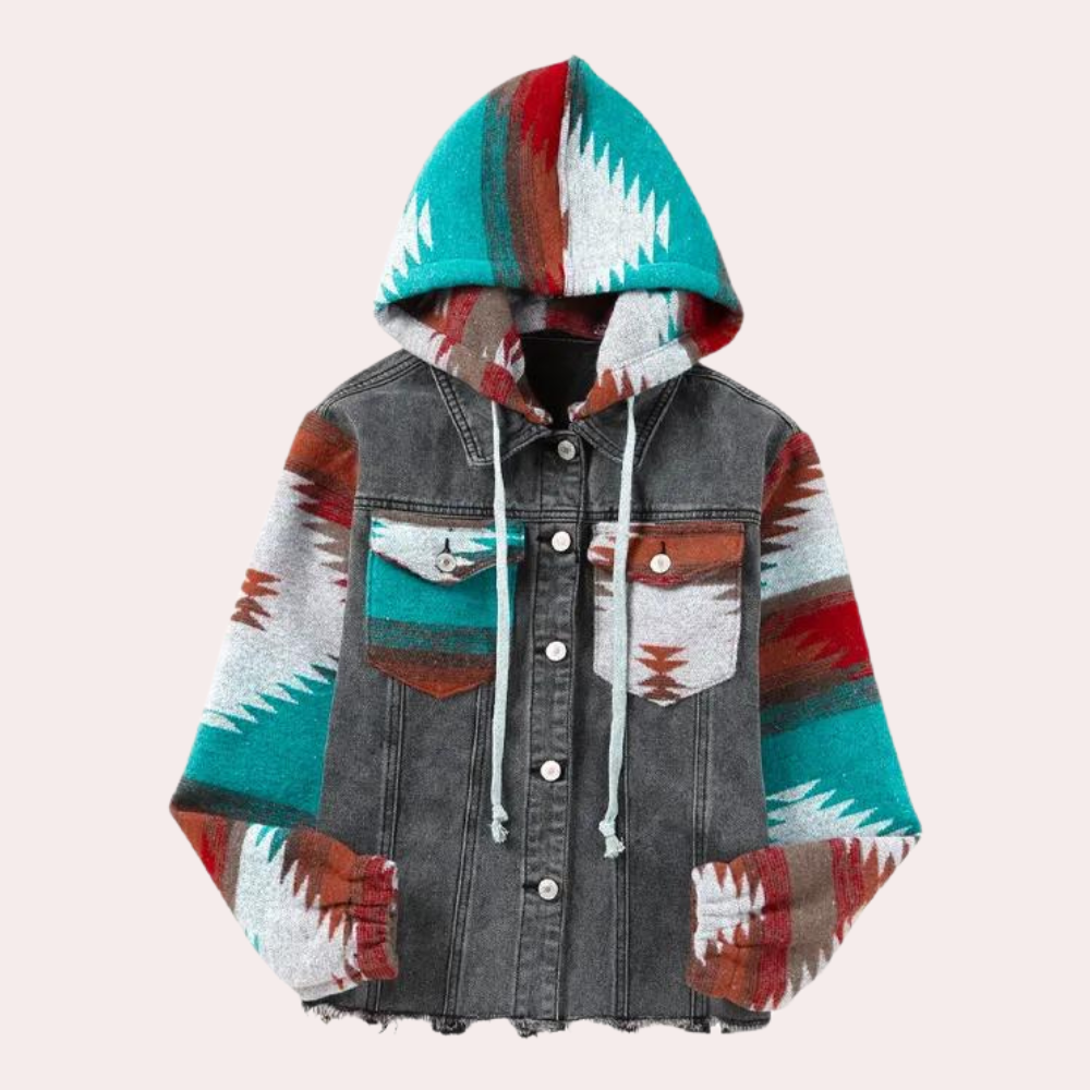 Giacca Donna Boho | Denim & Flanella | Stile Etnico e Casual