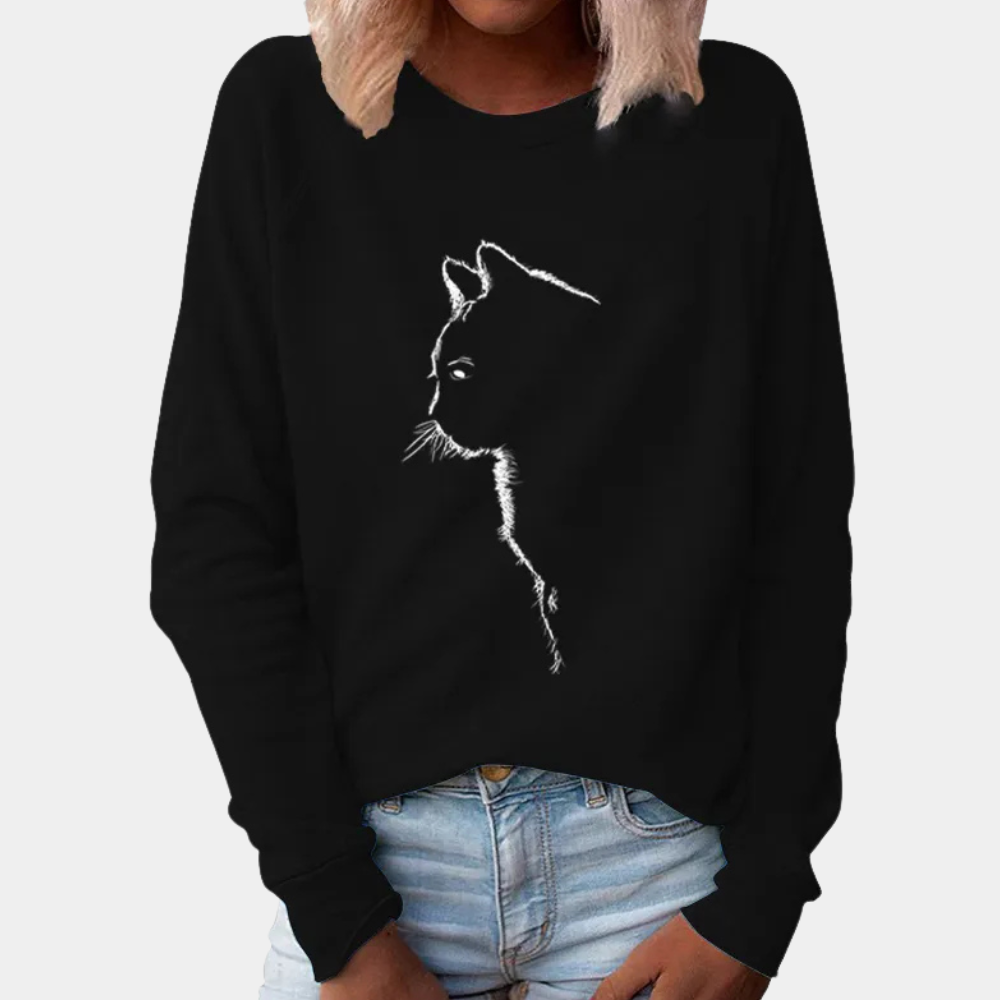 Felpa con Stampa Line Art | Minimal e Chic | Morbida e Confortevole