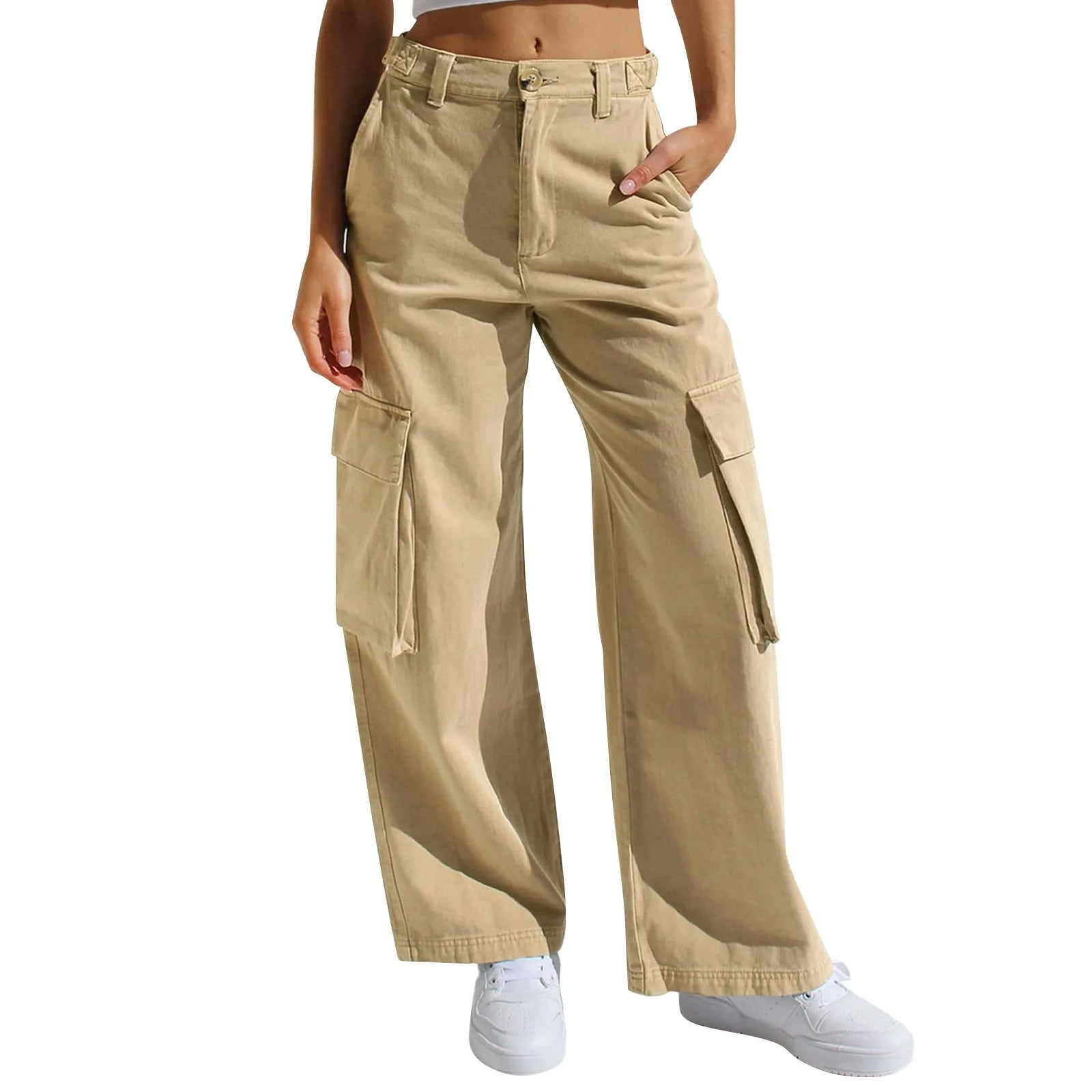 Pantaloni Cargo a Gamba Larga | Stile Urbano e Versatilità Streetwear