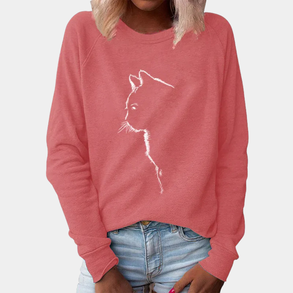 Felpa con Stampa Line Art | Minimal e Chic | Morbida e Confortevole