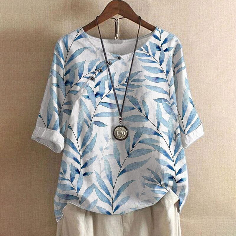 Blusa Fogliata Bohémien | Cotone | Fresca e Naturale