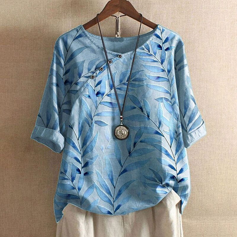 Blusa Fogliata Bohémien | Cotone | Fresca e Naturale