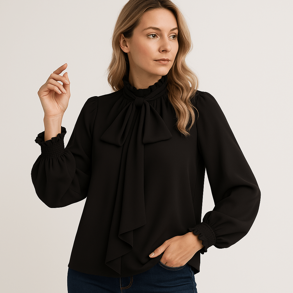 Blusa Lavallière | Eleganza Fluida | Maniche Bouffanti