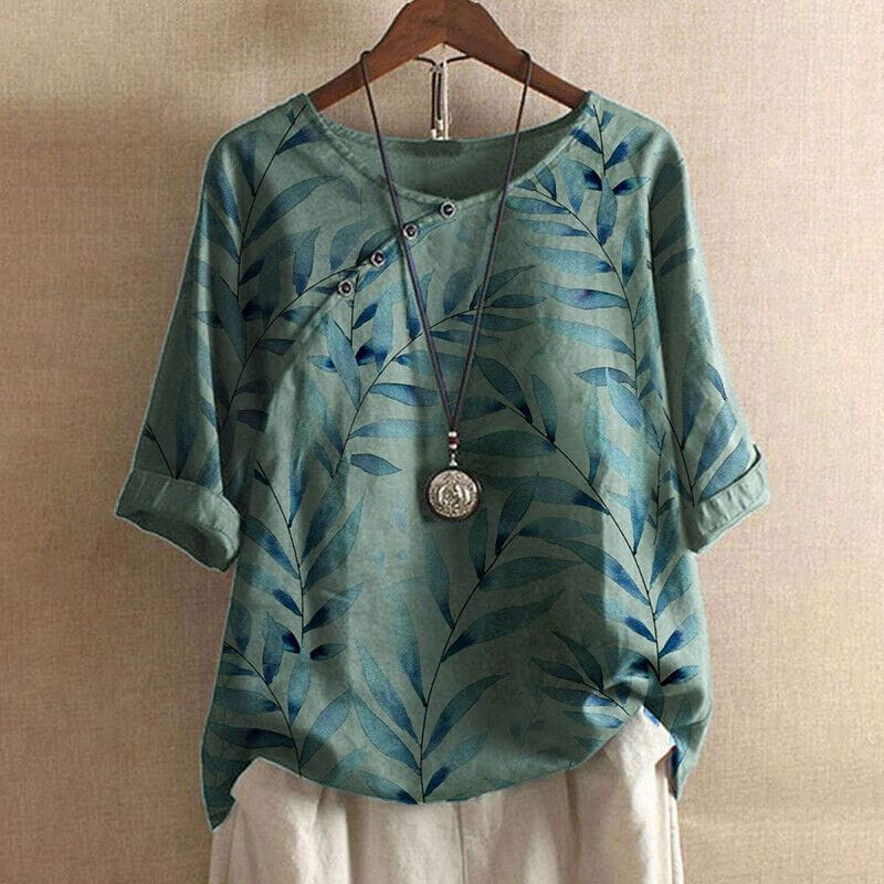 Blusa Fogliata Bohémien | Cotone | Fresca e Naturale