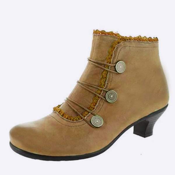 Bottines rétro a bottoni | Stivaletti Eleganza e Comfort | Stile Intemporel