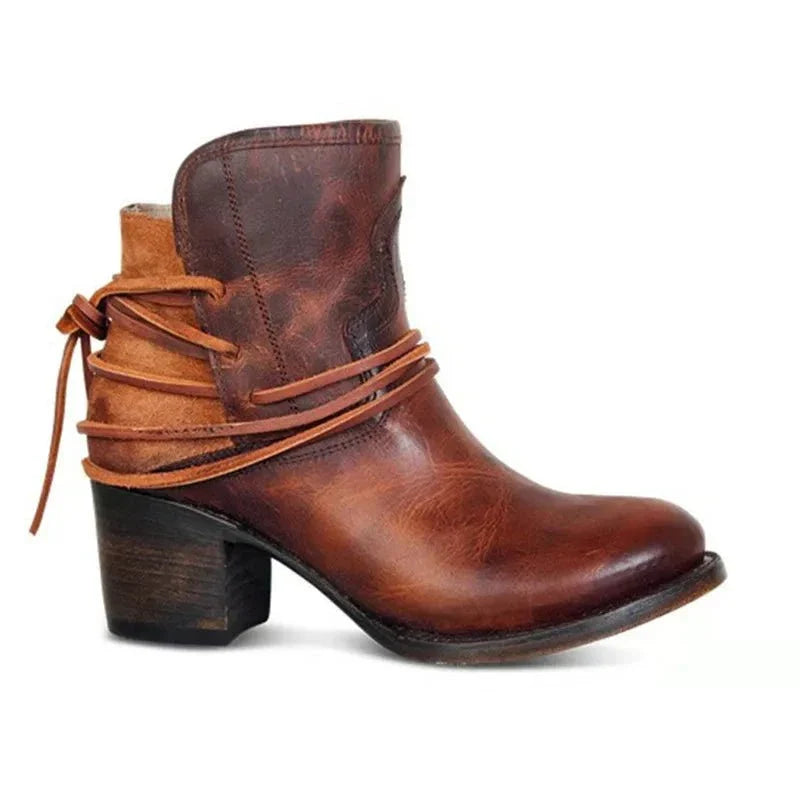 Western Boots | Pelle | Stile Vintage con Lacci
