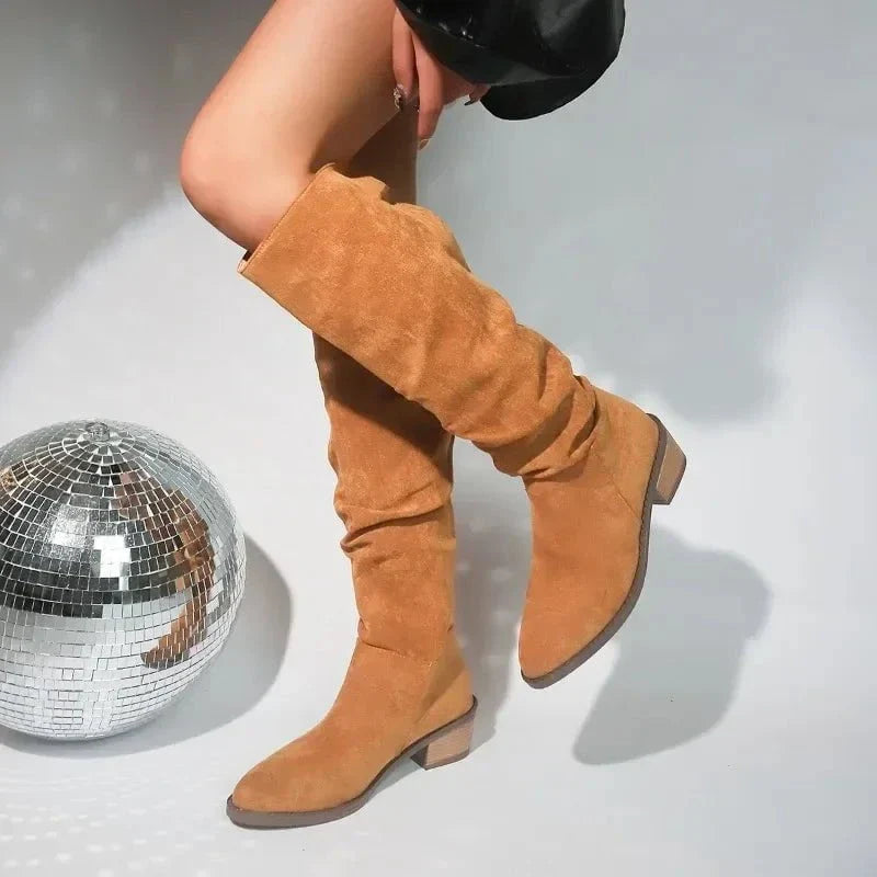 Stivali Alti in Suedine | Eleganza e Comfort | Ideali per l'Inverno