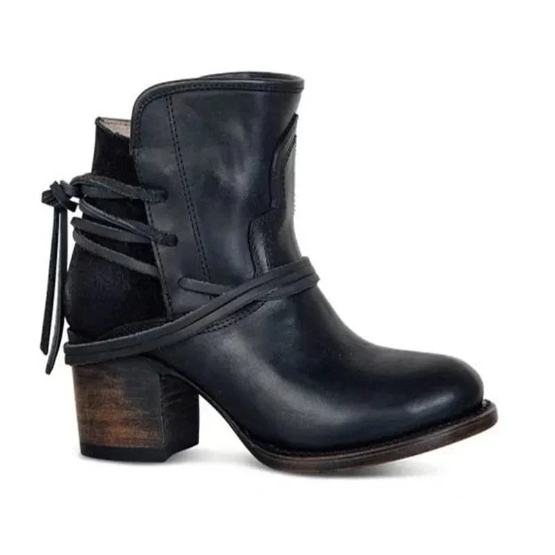 Western Boots | Pelle | Stile Vintage con Lacci