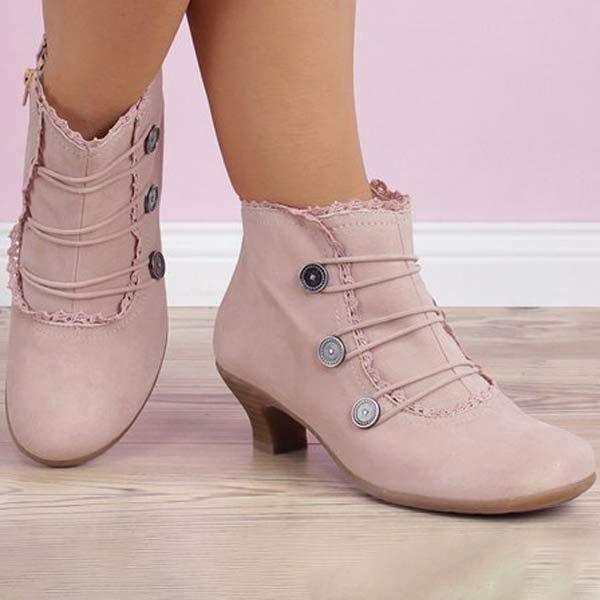 Bottines rétro a bottoni | Stivaletti Eleganza e Comfort | Stile Intemporel