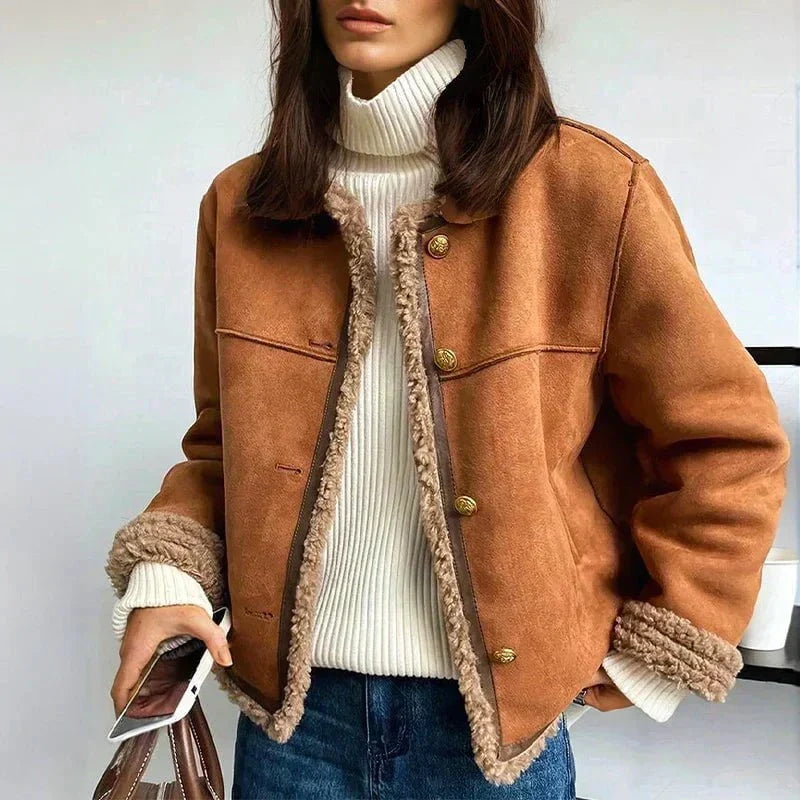 Giacca in Suedine Foderata | Poliestere | Calda ed Elegante