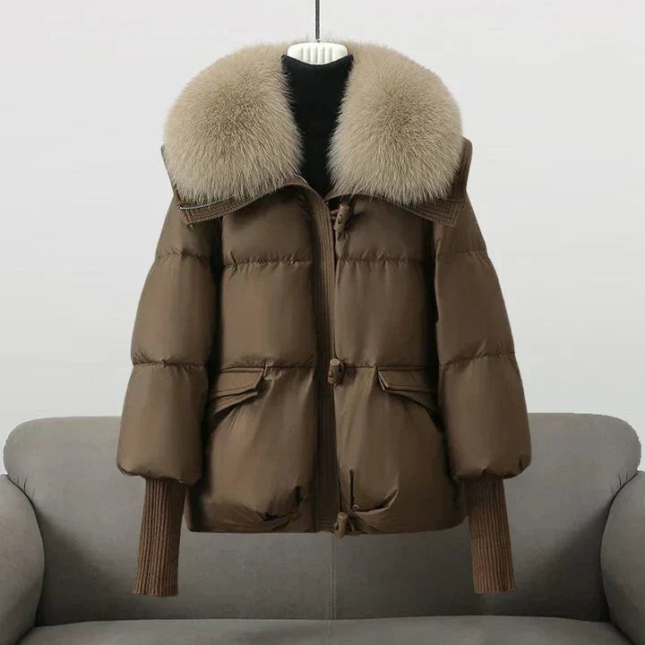 Doudoune Invernale | Calda ed Elegante | Collo in Pelliccia Sintetica