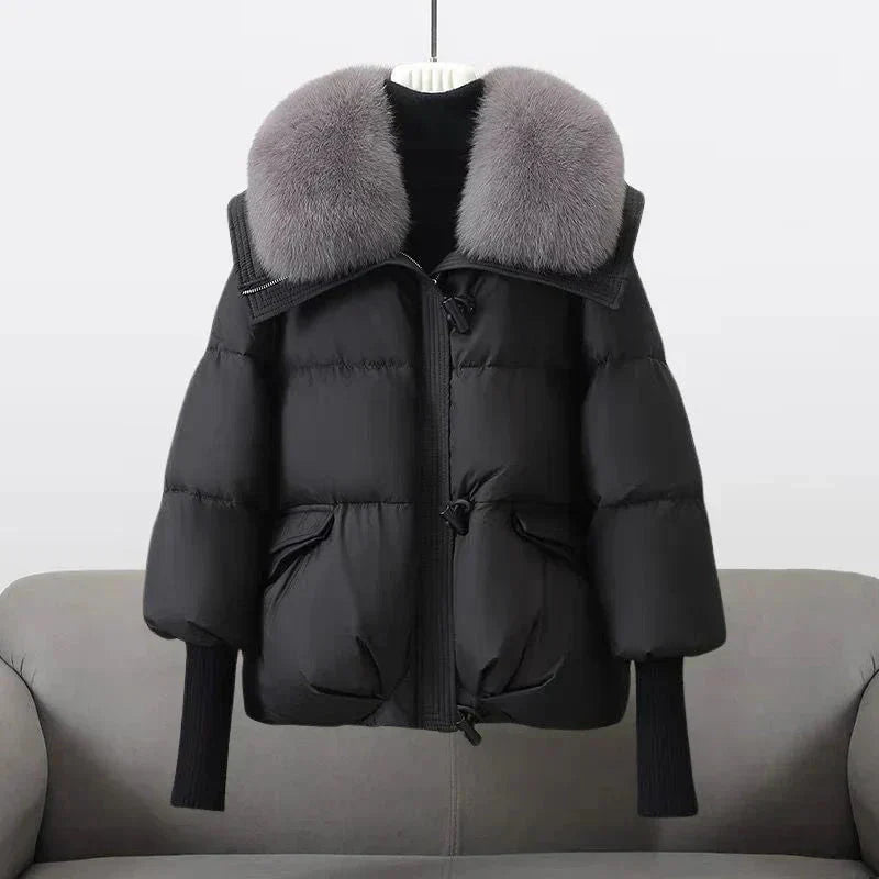 Doudoune Invernale | Calda ed Elegante | Collo in Pelliccia Sintetica