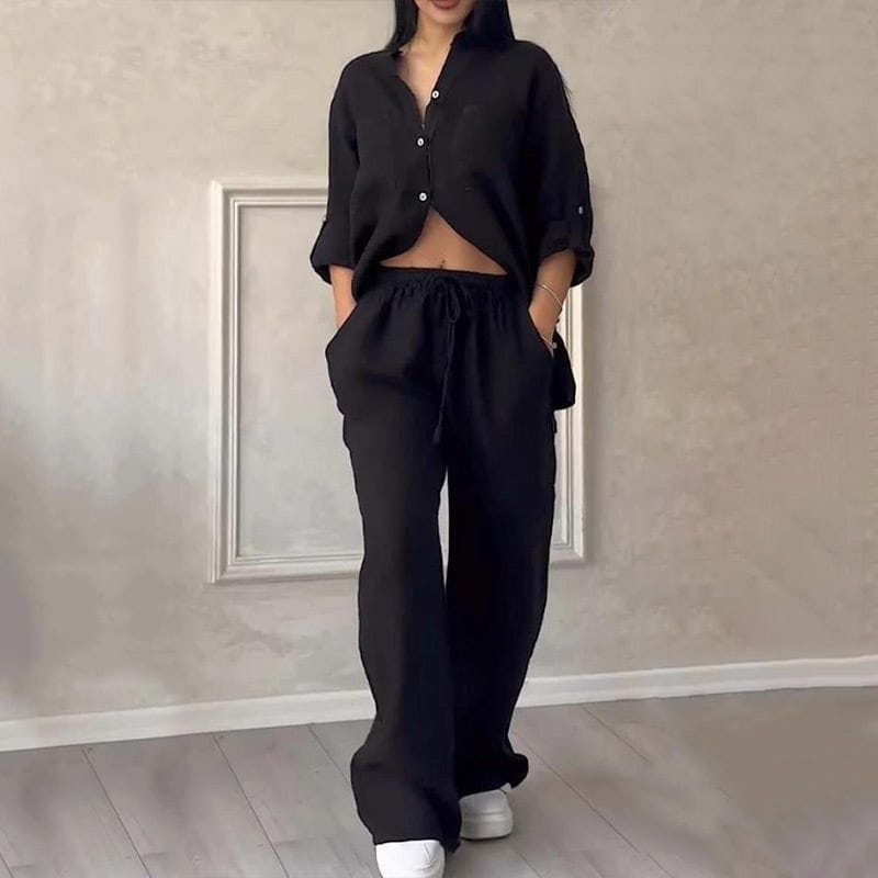 Completo in Lino | Chemise + Pantalone | Minimalista e Leggero