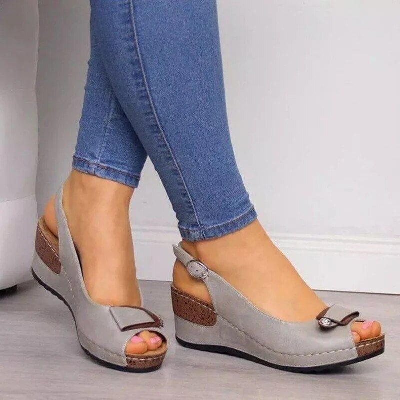 Sandali Estivi con Zeppa | Punta Aperta | Comfort ed Eleganza Quotidiana
