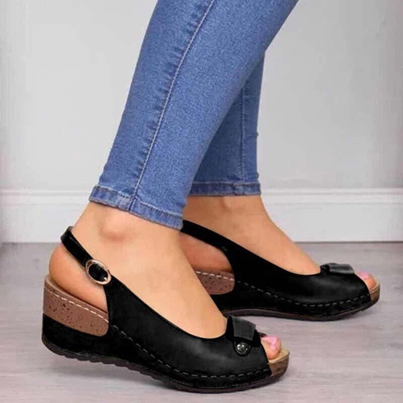 Sandali Estivi con Zeppa | Punta Aperta | Comfort ed Eleganza Quotidiana