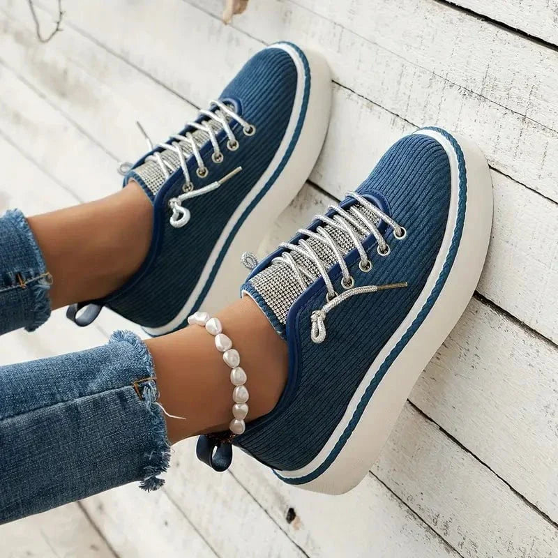 Sneakers in Velluto | Dettagli Brillanti | Eleganti e Comode