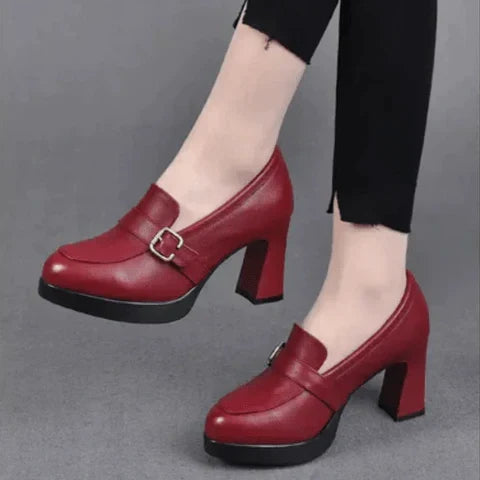 Mocassini con Tacco | Eco-pelle | Eleganza Classica e Comfort