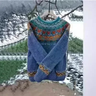 Maglione Invernale Scandinavo | Motivo Jacquard | Caldo e Avvolgente