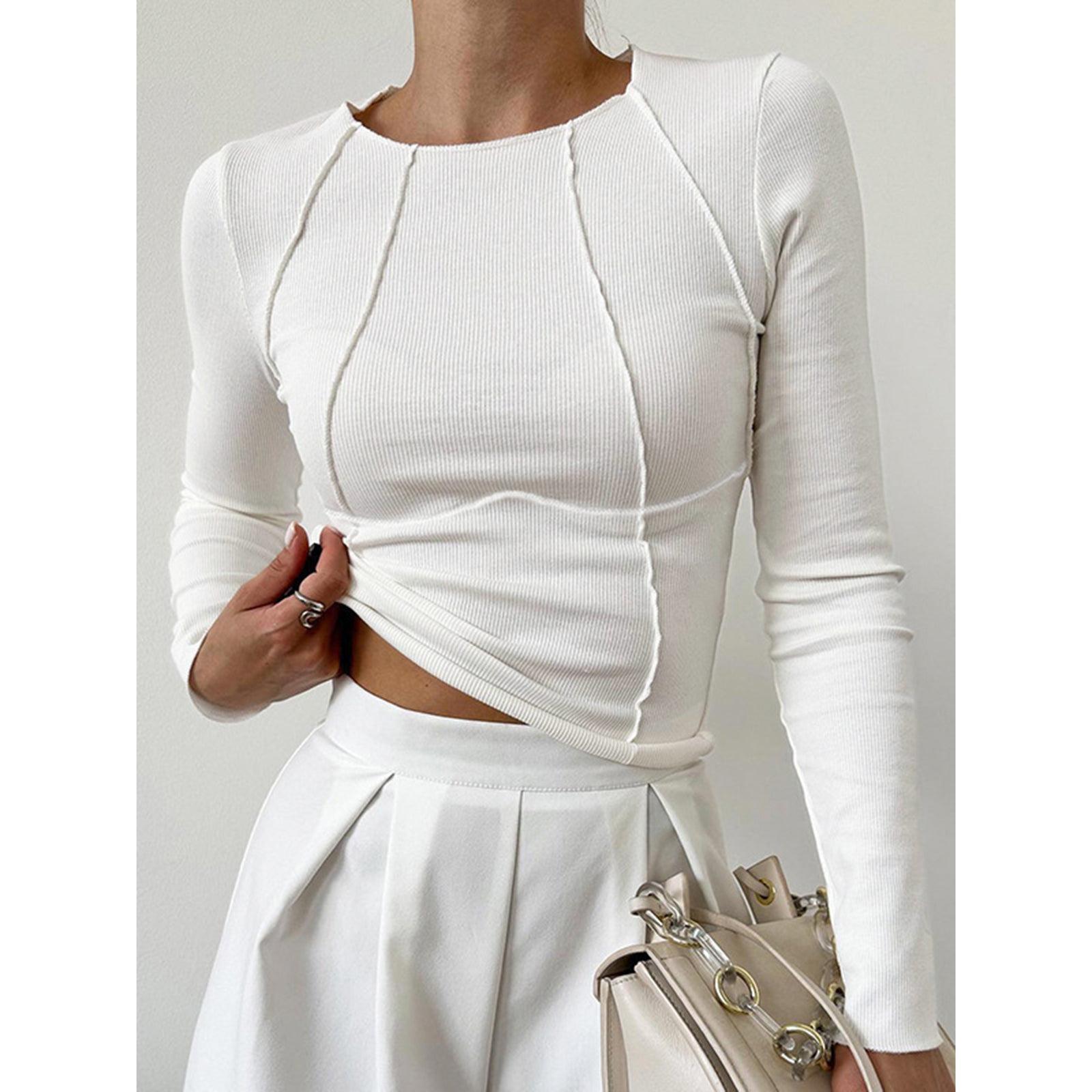Top Strutturato | Maniche Lunghe | Minimalismo Elegante