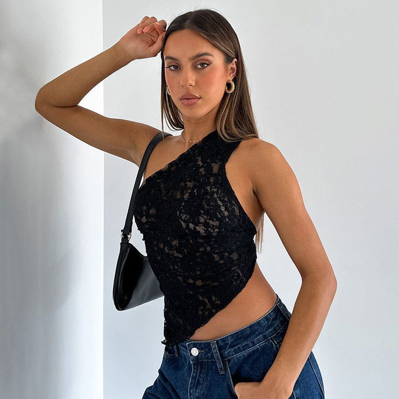 Top Asimmetrico in Pizzo | Elegante | Sensuale e Moderno