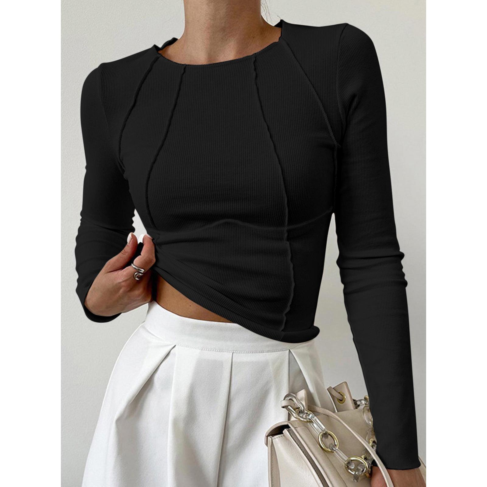 Top Strutturato | Maniche Lunghe | Minimalismo Elegante