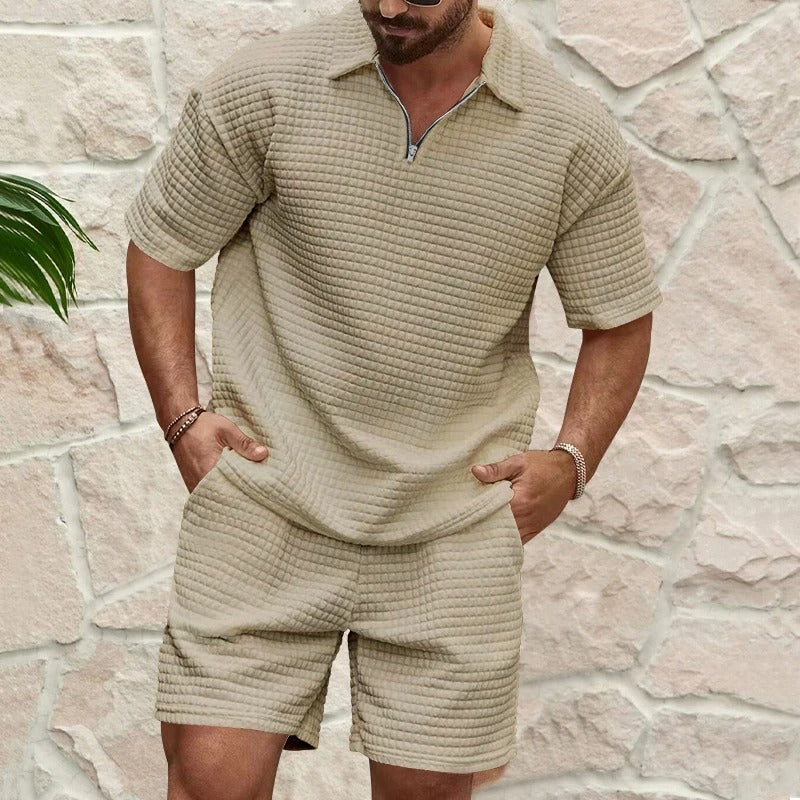 Set Estivo Uomo Tessuto Strutturato