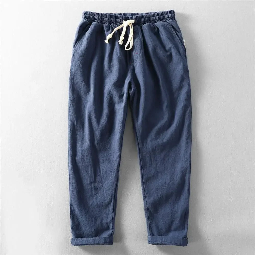 Pantaloni cotone con coulisse
