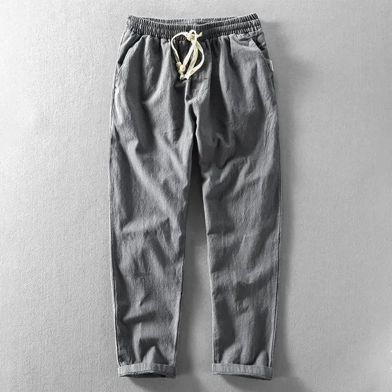 Pantaloni cotone con coulisse