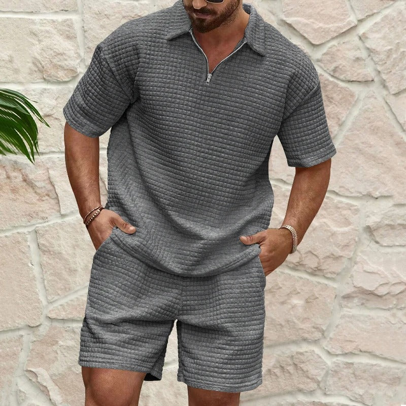 Set Estivo Uomo Tessuto Strutturato