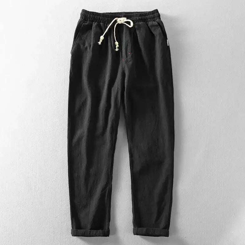 Pantaloni cotone con coulisse