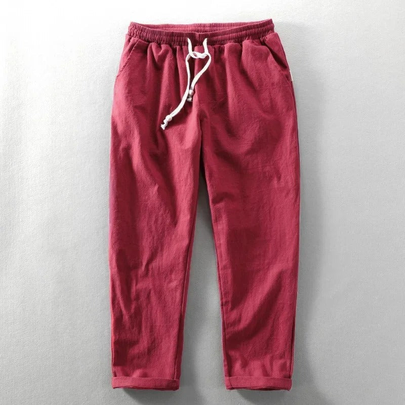 Pantaloni cotone con coulisse