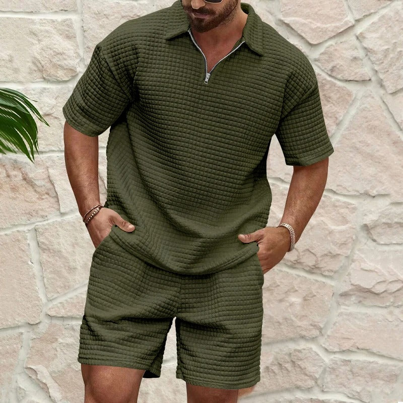 Set Estivo Uomo Tessuto Strutturato