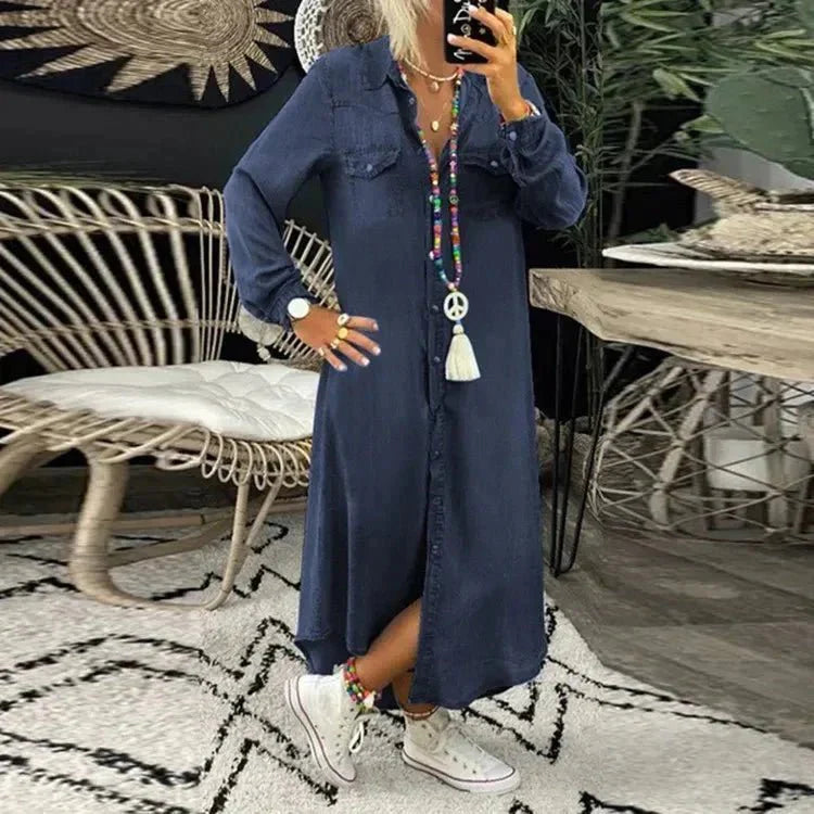 Chemisier Midi in Denim | Cotone | Versatile e Comodo