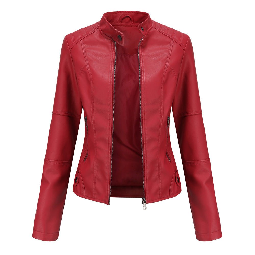 Giacca in Ecopelle | Stile Slim | Colletto Coreano