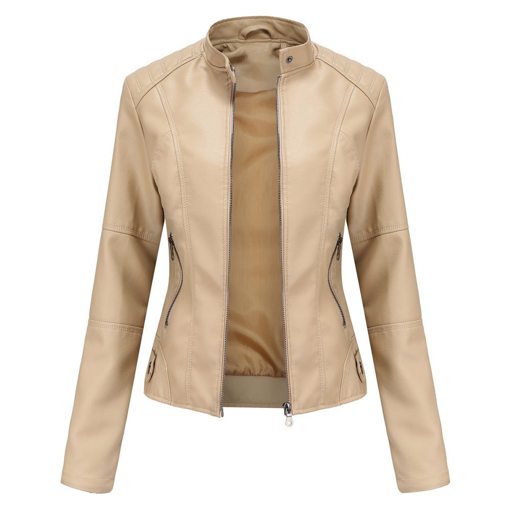 Giacca in Ecopelle | Stile Slim | Colletto Coreano