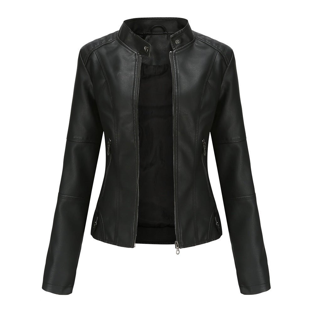 Giacca in Ecopelle | Stile Slim | Colletto Coreano