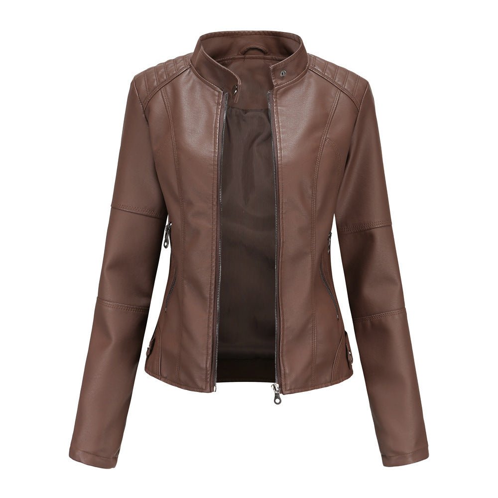 Giacca in Ecopelle | Stile Slim | Colletto Coreano
