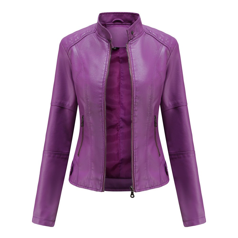 Giacca in Ecopelle | Stile Slim | Colletto Coreano