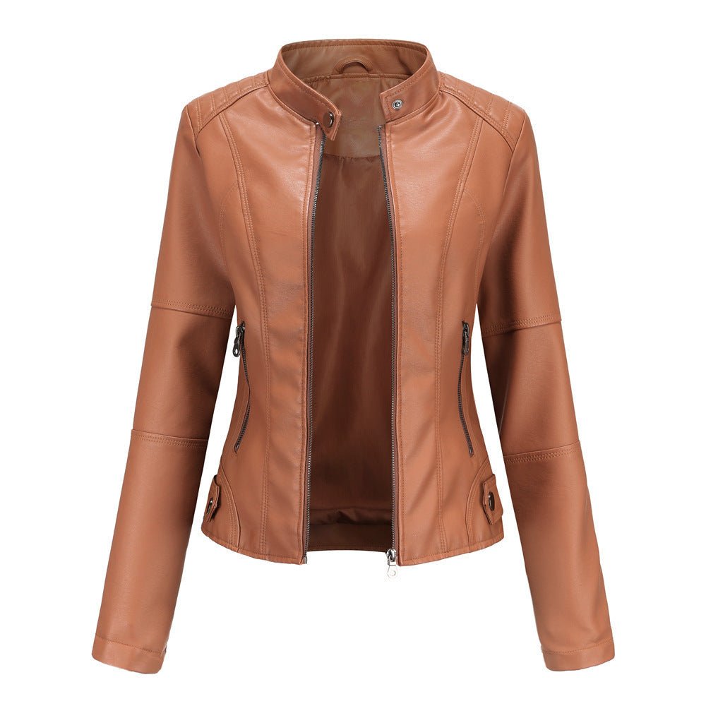 Giacca in Ecopelle | Stile Slim | Colletto Coreano