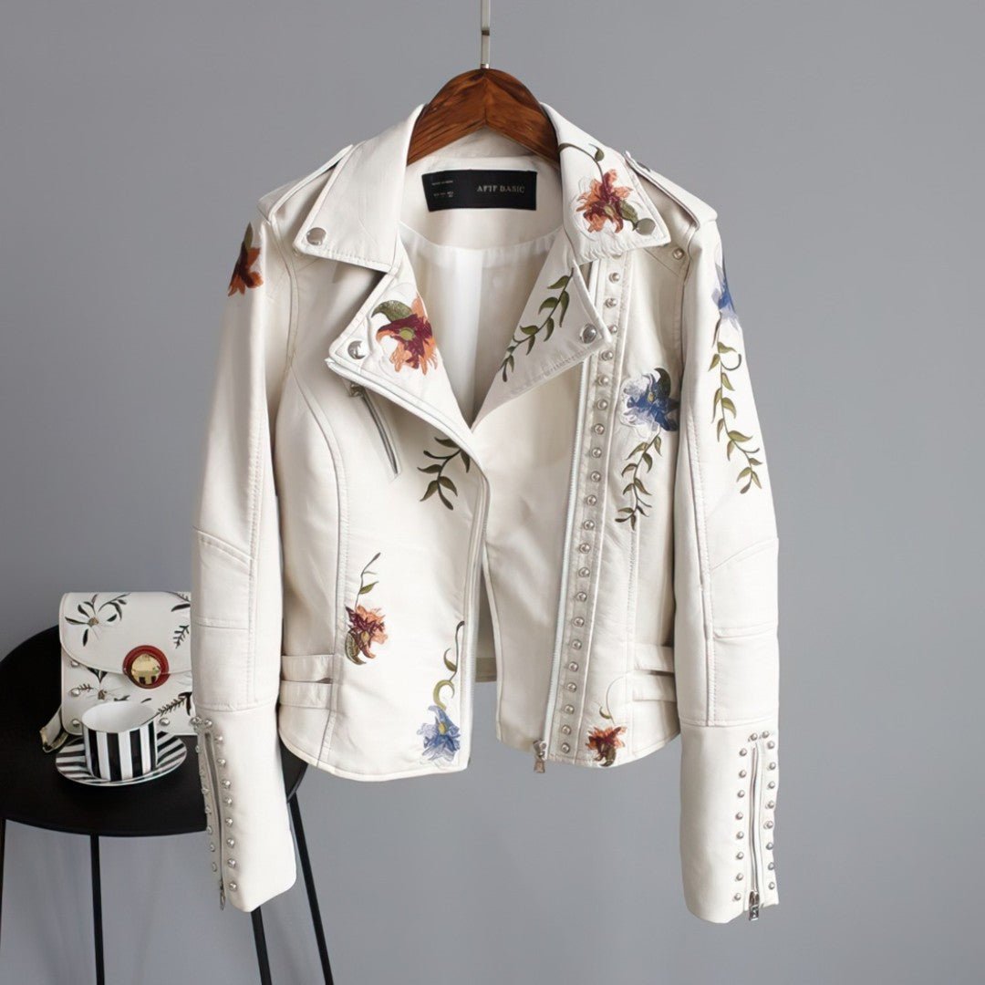 Giacca in Similpelle Ricamata | Rock & Romantica | Vegan Leather