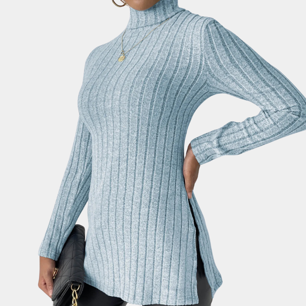 Maglione Collo Alto Donna | Lavorazione a Coste | Caldo e Morbido