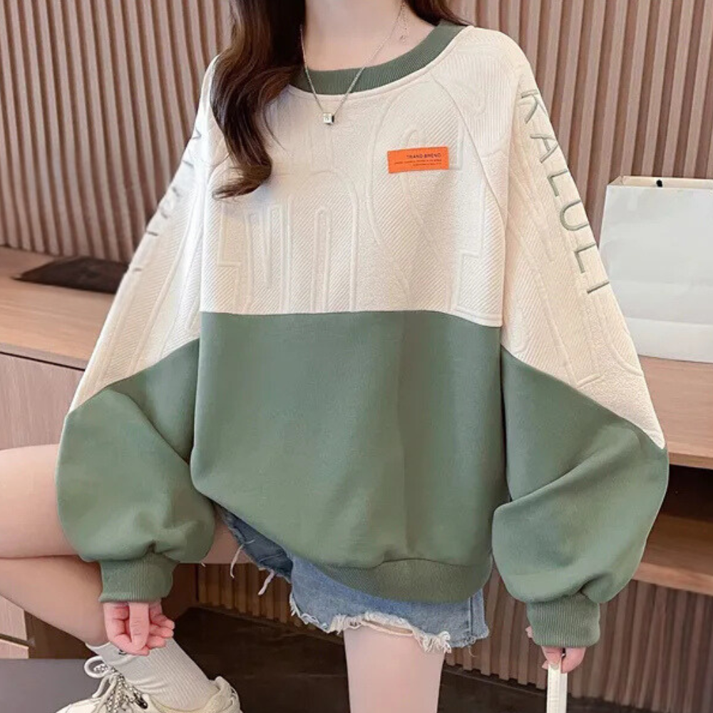 Felpa Oversize a Blocchi di Colore | Casual e Trendy | Morbida e Confortevole