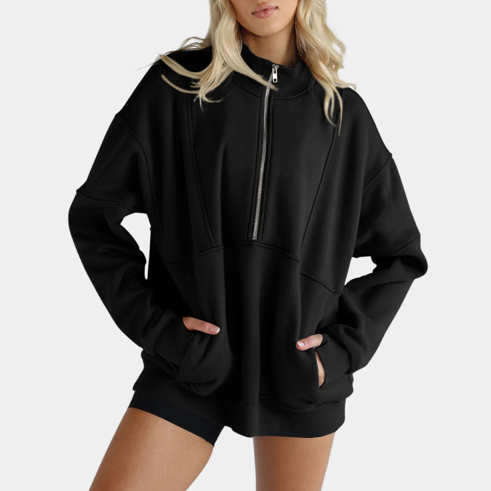 Felpa Oversize | Con Zip & Cappuccio | Comoda & Casual